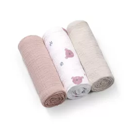   Babyono Textilpelenka színes gyűrt muszlin #3db #szürke 828/03