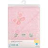 Babyono Fürdőlepedő kapucnis bambusz #100x100cm #rózsaszín lepke #346-04
