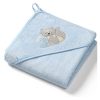 Babyono Fürdőlepedő kapucnis bambusz #100x100cm #kék farkas #346-05