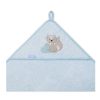 Babyono Fürdőlepedő kapucnis bambusz #100x100cm #kék farkas #346-05