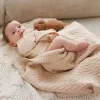 Babyono takaró merino gyapjú kötött 75x100cm világos bézs #1648-01