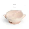 Babyono tányér tapadó aljú fedeles kanállal krém-rózsaszín 1063-06
