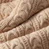 Babyono takaró pamut sherpa kötött 75x100cm bézs #1657