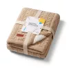 Babyono takaró pamut sherpa kötött 75x100cm bézs #1657