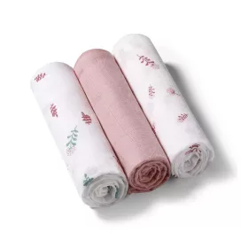   Babyono Textilpelenka színes bambusz #3db #rózsaszín 397/14