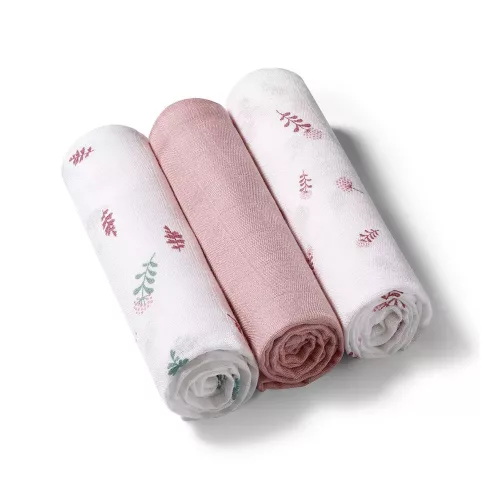 Babyono Textilpelenka színes bambusz #3db #rózsaszín 397/14