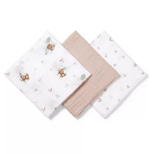 Babyono Textilpelenka színes #3db #bézs macimintás 348/14