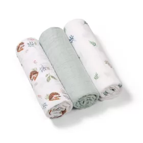   Babyono Textilpelenka színes #3db #acélszürke sünimintás 348/16