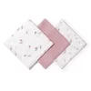 Babyono Textilpelenka színes #3db #púderrózsaszín levélmintás 348/17