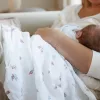Babyono Textilpelenka színes #3db #púderrózsaszín levélmintás 348/17