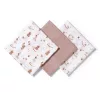 Babyono Textilpelenka színes #3db #világosbarna lufis macimintás 348/18