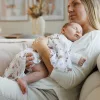 Babyono Textilpelenka színes #3db #világosbarna lufis macimintás 348/18