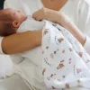 Babyono Textilpelenka színes #3db #világosbarna lufis macimintás 348/18