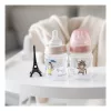 Canpol babies EasyStart cumisüveg széles anticolic #0hó #120ml #Bonjour Paris rózsaszín #35-231-PIN