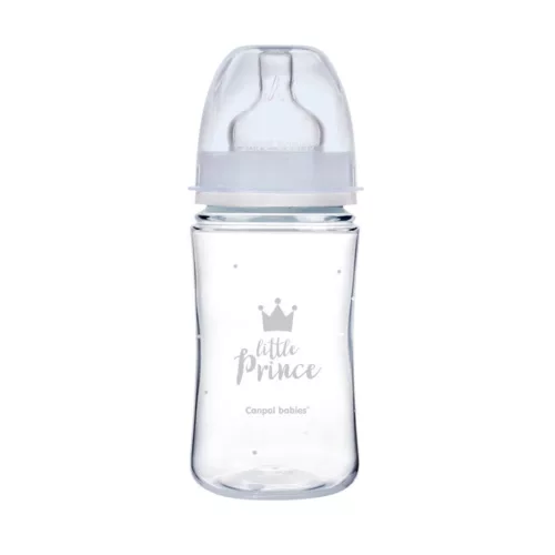 Canpol babies EasyStart cumisüveg széles anticolic #3hó #240ml #Royal Baby kék #35-234-BLU