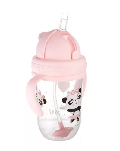 Canpol babies szívószálas itatópohár #6hó #270ml #Exotic rózsaszín #56-606-PIN