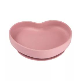   Canpol babies szilikonos tányér tapadókoronggal - HEART #pink #80-309-PIN