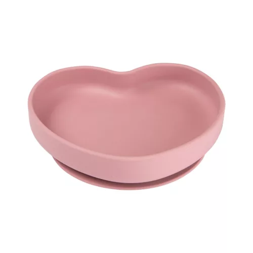 Canpol babies szilikonos tányér tapadókoronggal - HEART #pink #80-309-PIN