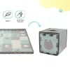 Kinderkraft LUNO Shape Szivacspuzzle szőnyeg menta-szürke