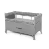 Kidnort Livsmiljö utazóágy-babaöböl 2 szintes kerekes kibúvós #premium szürke