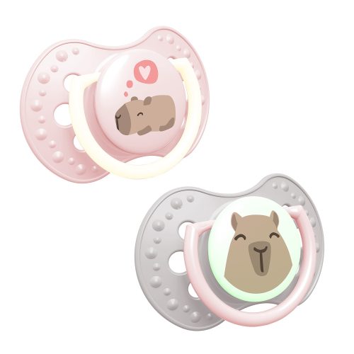 Lovi CAPICHILL Világító szilikon dinamikus cumi 6-18hó 2db lány #22-933-GIRL