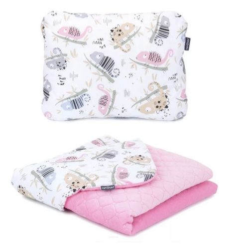 Vmatex Prémium velvet ágynemű szett #Kaméleonok rózsaszínnel