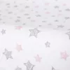 Ceba pelenkázólap huzat pamut 50x70-80 #Candy pink - pink csillagos 2db