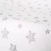 Ceba pelenkázólap huzat pamut 50x70-80 #világosszürke szürke csillagos 2db