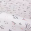Ceba pelenkázólap huzat pamut 50x70-80 #világosszürke madár 2db