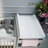 Ceba pelenkázólap huzat pamut 50x70-80 #világosszürke madár 2db