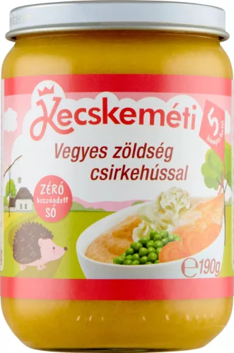 Kecskeméti Bébiétel Csirkehús Vegyes zöldségekkel #190g #1736