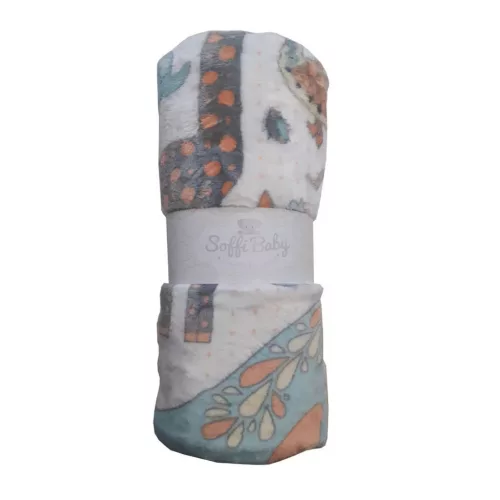Soffi Baby takaró plüss dupla #75x100cm #fehér állatos