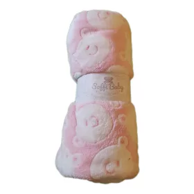   Soffi Baby Takaró Wellsoft Dupla #75x100cm #Rózsaszín fehér macipofi
