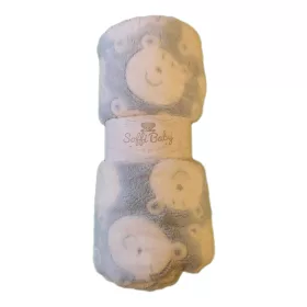   Soffi Baby Takaró Wellsoft Dupla #75x100cm #Kék fehér macipofi