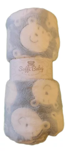 Soffi Baby Takaró Wellsoft Dupla #75x100cm #Kék fehér macipofi