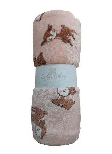 Soffi Baby takaró plüss dupla #75x100cm #púder őzike
