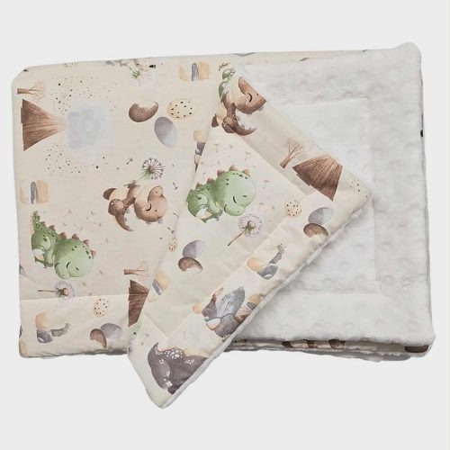 Vaganza 2 részes Bébi ágyneműgarnitúra 70x90 - Drapp Dinó - Krém wellsoft