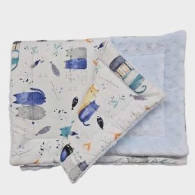   Vaganza 2 részes Bébi ágyneműgarnitúra 70x90 - Kék cicák-Kék wellsoft