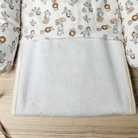   Wikids Pelenkázó védőhuzat és matracvédő babafészekhez frottír 50x70cm #bézs B