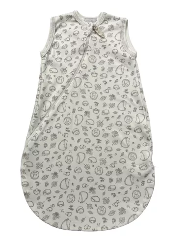 Wikids Hálózsák pamut ujjatlan 2 rétegű #68-74 mogyoró sünis