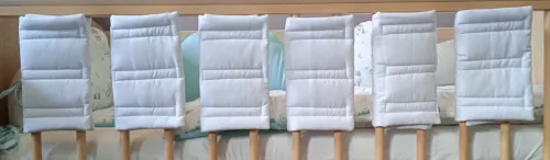 Wikids Ágyrácsvédőpánt tépőzáras #6db #fehér