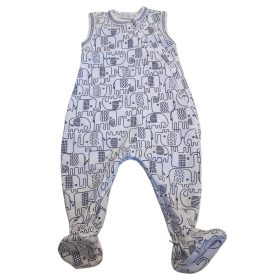   Wikids pamut ujjatlan cipzáras rugi #44 fehér sötétkék elefántos