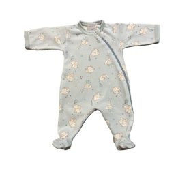 Wikids pamut hosszú ujjú rugi #56 világoskék elefántos