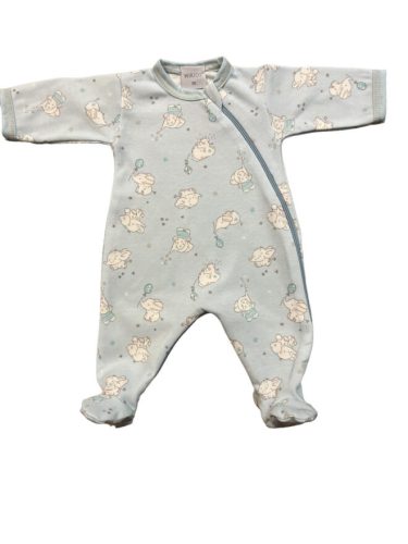 Wikids pamut hosszú ujjú rugi #56 világoskék elefántos