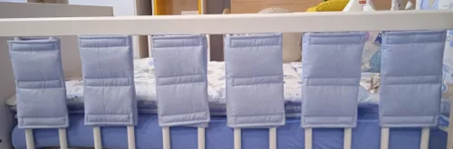 Wikids Ágyrácsvédőpánt tépőzáras #6db #középkék