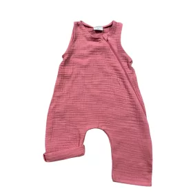  Wikids pamut - pelenka anyagú ujjatlan cipzáras rugi #68 mályva