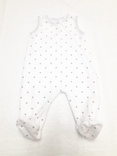 Wikids plüss ujjatlan cipzáras rugi #50 fehér-szürke csillagos