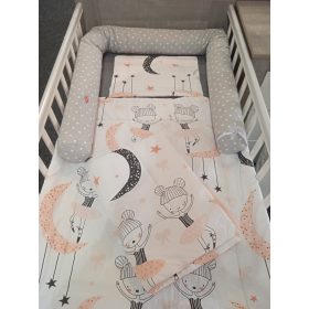   Wikids 3 részes ágyneműgarnitúra - balerina lány fehér-coral