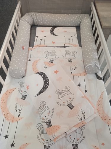 Wikids 3 részes ágyneműgarnitúra - balerina lány fehér-coral