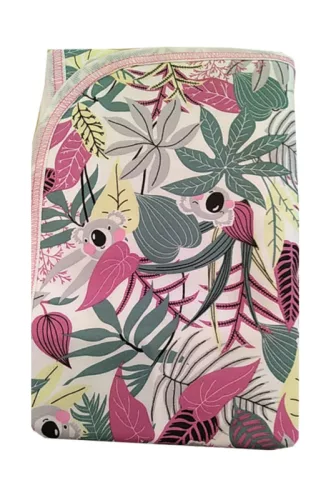 Wikids Takaró #pamut #3 rétegű #70x90 #pink-zöld koala